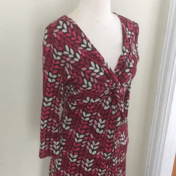 SOLD 🔥Boden Pink Brown Jersey Knit Dress 4R - Picture 2 of 4